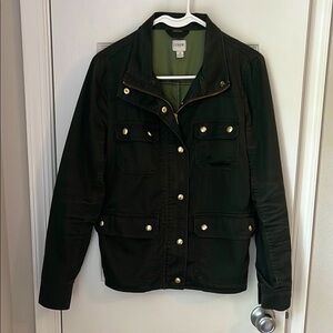 J. Crew Green Chore Jacket with Sturdy Cotton Canvas Size Small